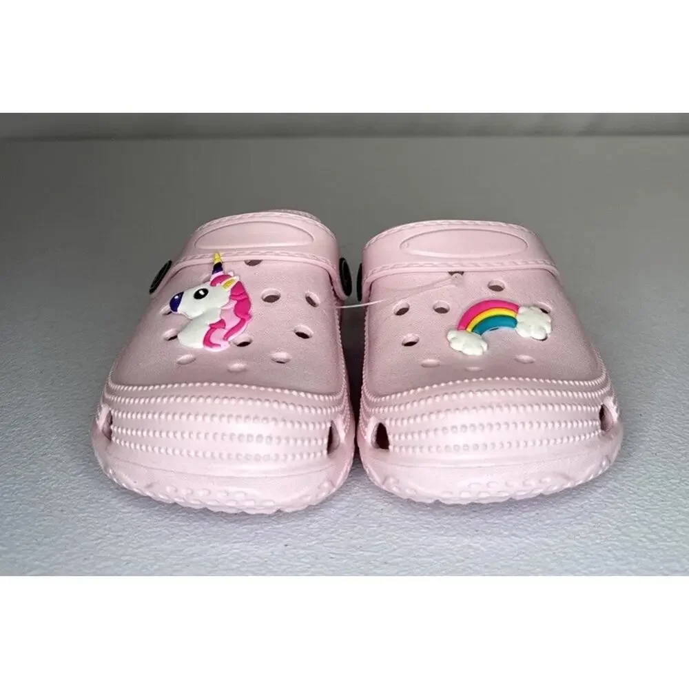 Vilocy Girls Charms Detailed Clogs in pink Size 25 (8.5-9c)
